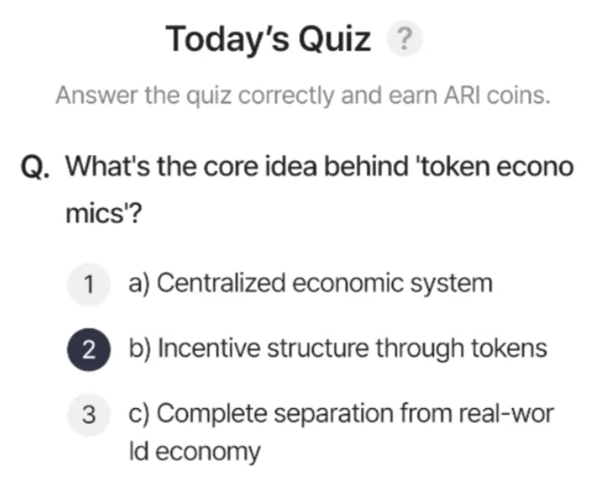 ARI Wallet Daily Quiz Answer 30 June 2025 (AriChain)